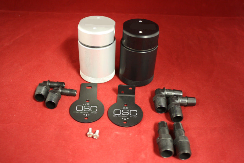 J&L Oil Separator 3.0 Base Kit - Black Anodized (Incl 2 Brackets & 6 Fittings) 3001-B 3001-B Photo - Primary