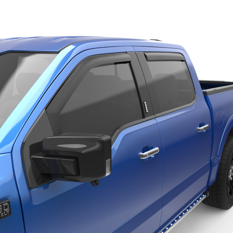 EGR 15+ Ford F150 Crew Cab In-Channel Window Visors - Set of 4 - Matte (573495) 573495 573495 Photo - Primary