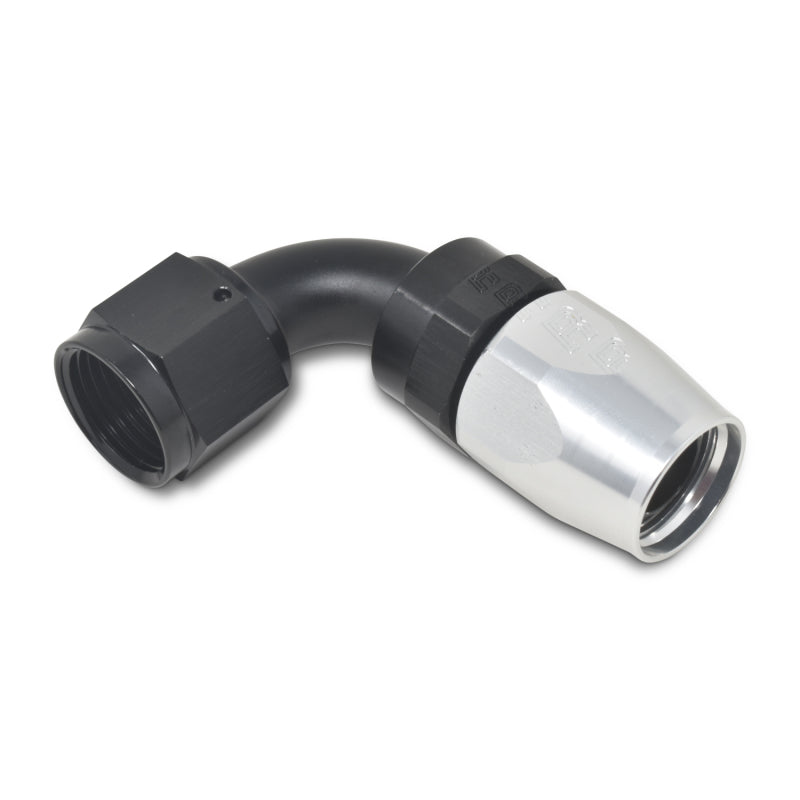 Russell Full Flow 90° Swivel Style Hose End - Black / Silver 610163 Photo - out of package
