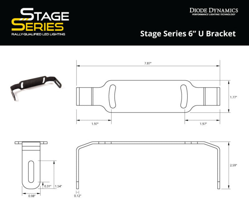 Diode Dynamics Stage Series 6 In U Bracket (Pair) DD6001P DD6001P User 5
