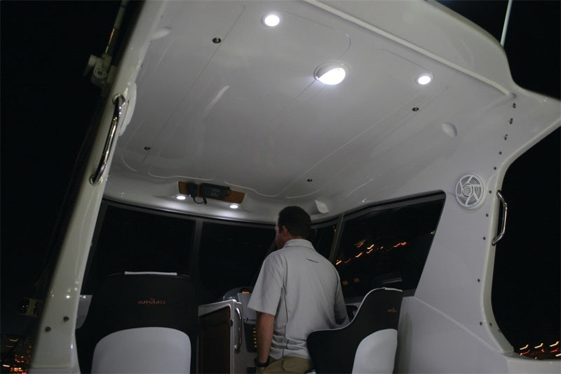 Hella Lights Miscellaneous; Lamp INT SL HI WHT RND SS 980500521 Photo - Mounted