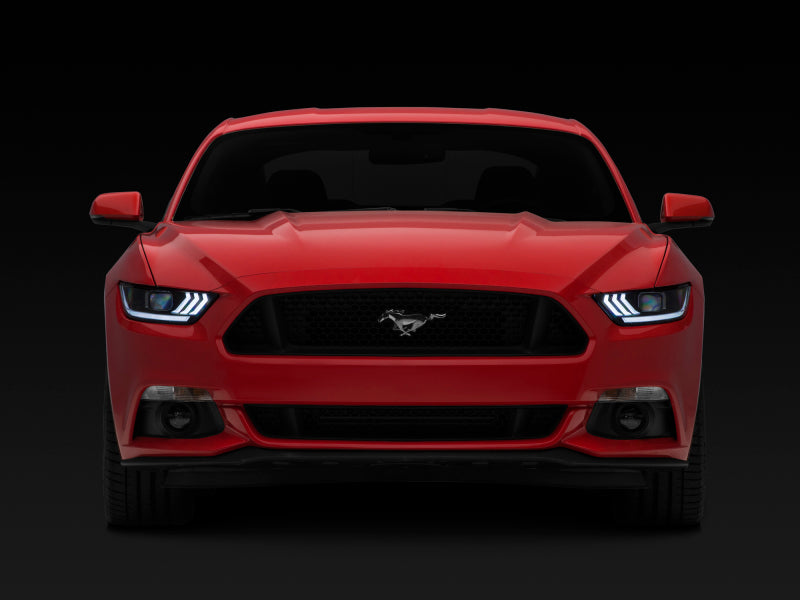 Raxiom 15-17 Ford Mustang Projector Headlights OEM HID Bulbs- Black Housing (Clear Lens) 407055 407055 Photo - Close Up