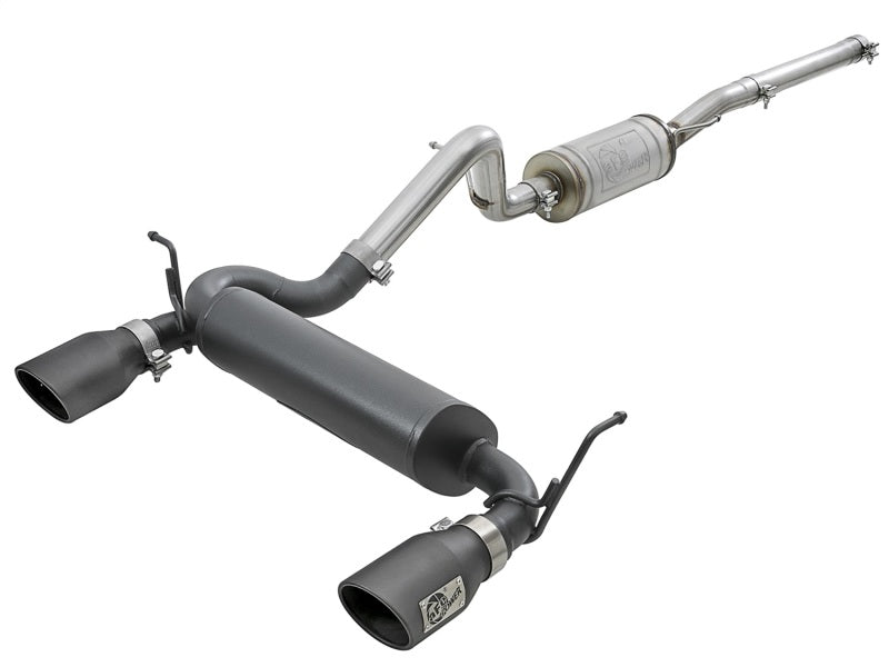 aFe Rebel Series 2.5in 409 Stainless Steel Cat-Back Exhaust System 49-48062-B Photo - Primary