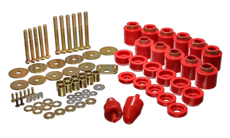 Energy Suspension Body Mount Set Red Jeep Wrangler All 1987-2006 2.4108R Photo - Primary