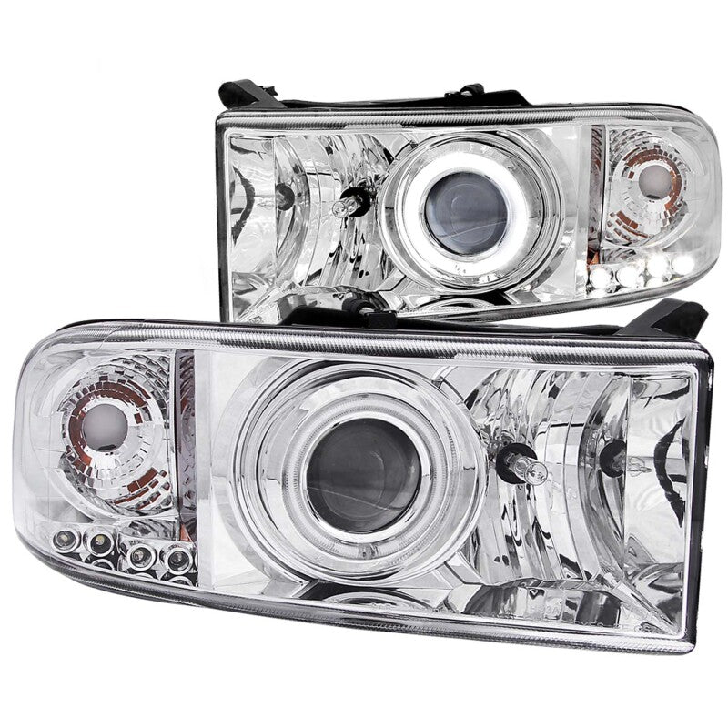 Anzo 1994-2001 Dodge Ram Projector Headlights w/ Halo Chrome 111056 Photo - Primary
