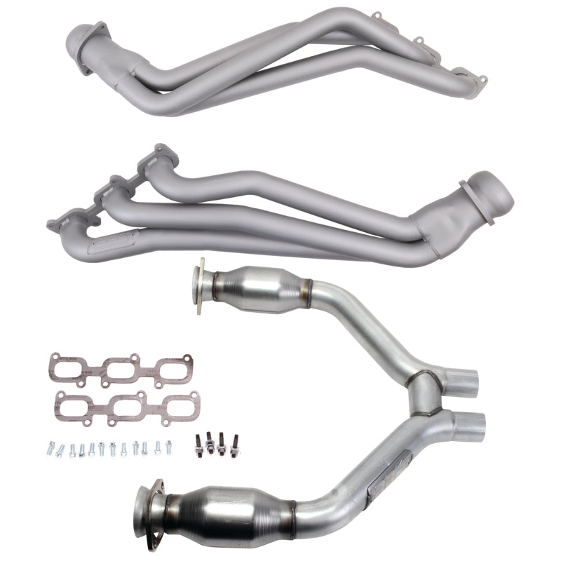 BBK 15-17 Ford Mustang V6 1-3/4 Long Tube Headers w/High Flow Catted H Pipe (Ti Ceramic) 16423 16423 Photo - Primary