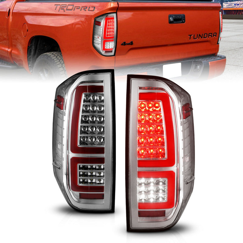 ANZO 2014-2021 Toyota Tundra LED Taillights Chrome Housing/Clear Lens 311438 311438 Photo - Primary