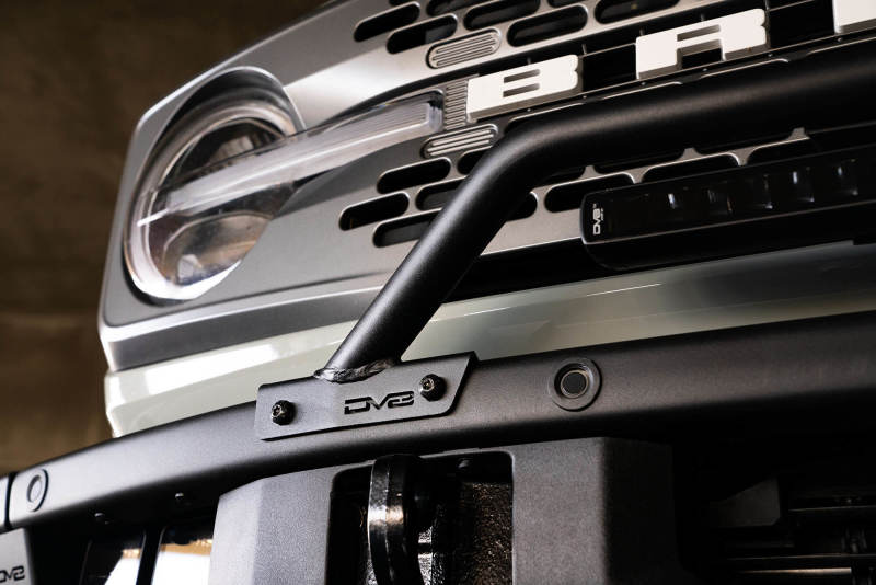 DV8 Offroad 2021-2022 Ford Bronco (Not For Factory Plastic Bumper) Factory Bumper Bull Bar - Black LBBR-06 LBBR-06 Photo - Close Up