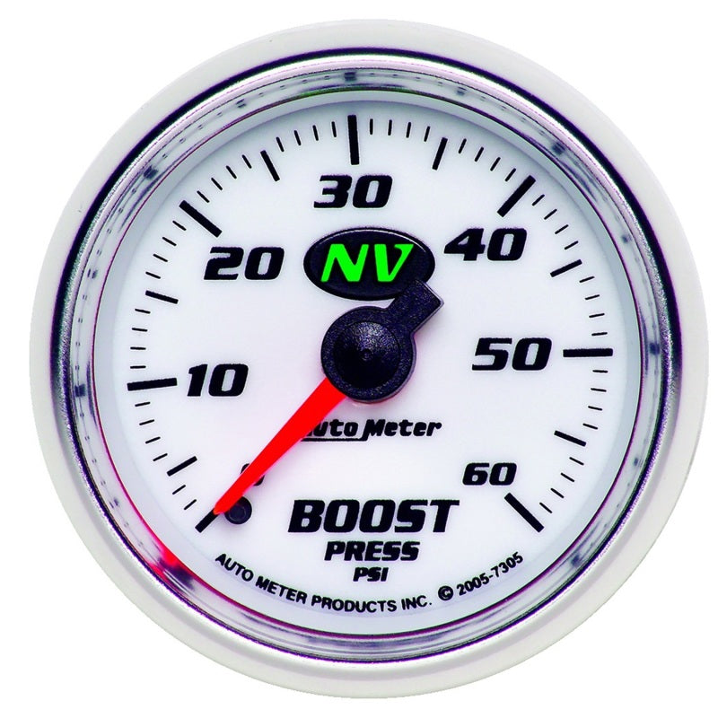 Autometer NV 52mm 0-60 PSI Boost Mechanical Gauge 7305 7305 Photo - Primary