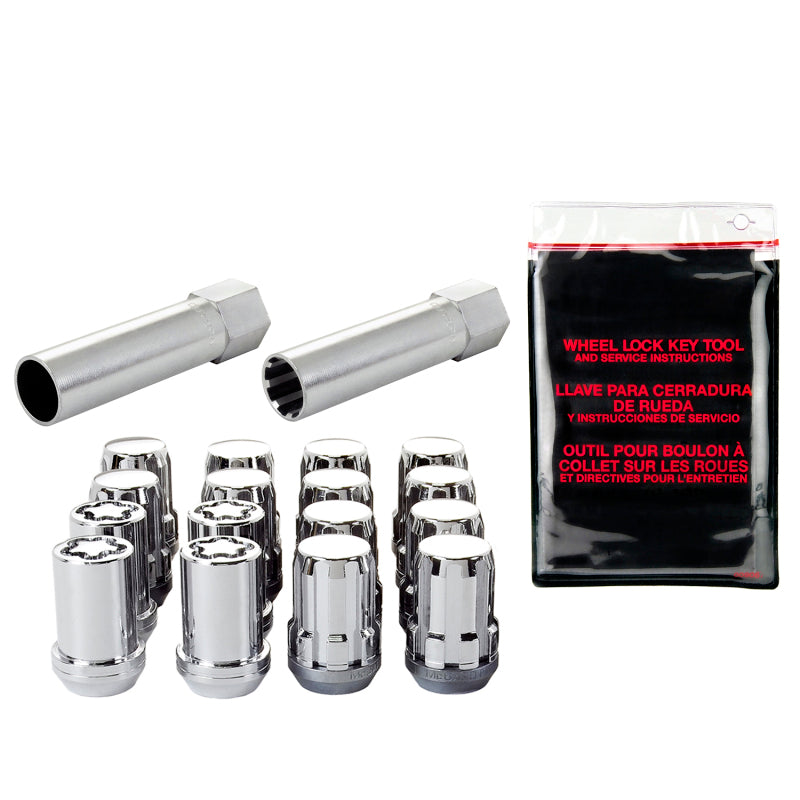 McGard SplineDrive Tuner 4 Lug Install Kit w/Locks & Tool (Cone) M12X1.25 / 13/16 Hex - Chrome 65454 65454 Photo - Primary