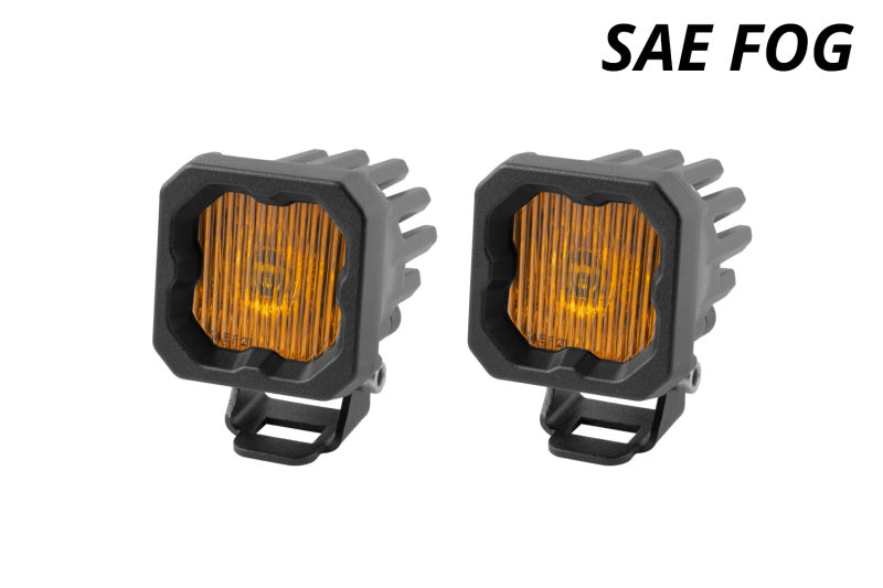 Diode Dynamics Stage Series C1 LED Pod - Yellow SAE Fog Standard ABL (Pair) DD6848P DD6848P User 1