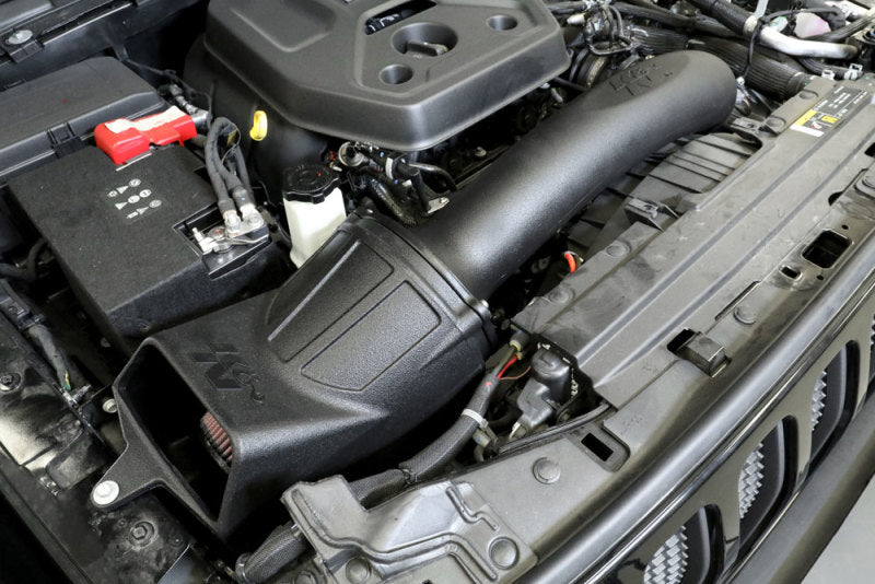 K&N Engineering K&N 19-20 Jeep Wrangler JL 2.0L L4 F/I Turbo Performance Intake Kit 57-1580 57-1580 Photo - Mounted