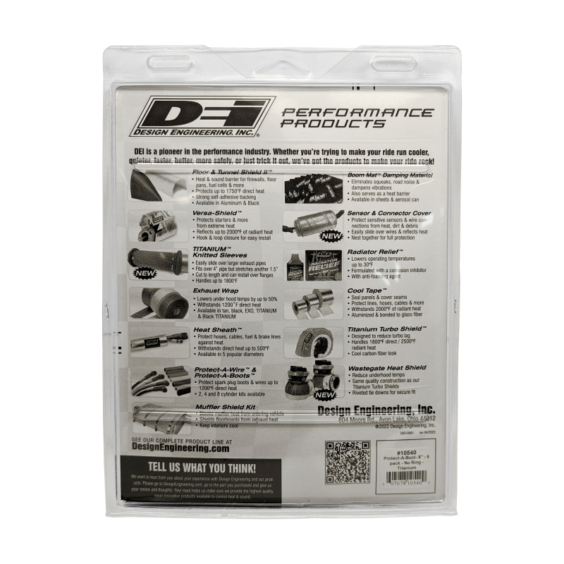 DEI Protect-A-Boot - 8in - 6-pack - No Ring - Titanium 10540 10540 Photo - Unmounted