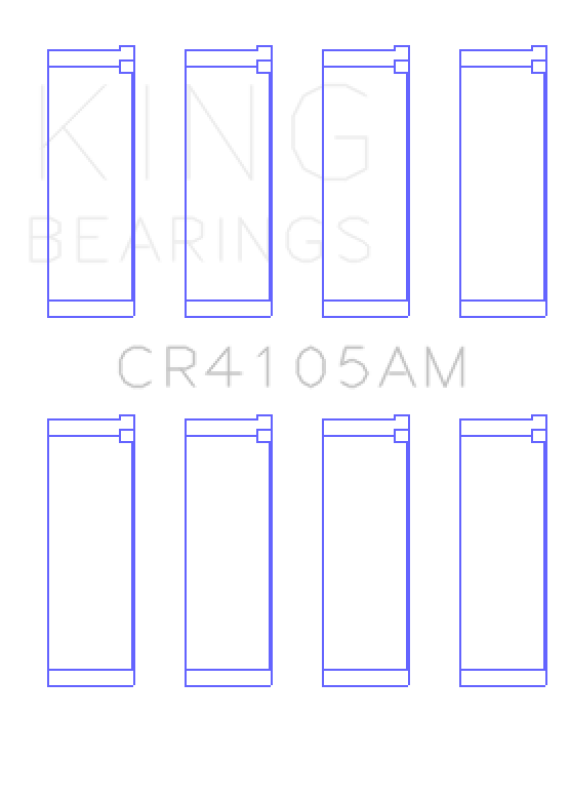 King Engine Bearings King Mazda FS-DE L4/FP L4/FS L4  DOHC 16 Valve  (Size STD) Rod Bearing Set CR4105AM CR4105AM Photo - Primary
