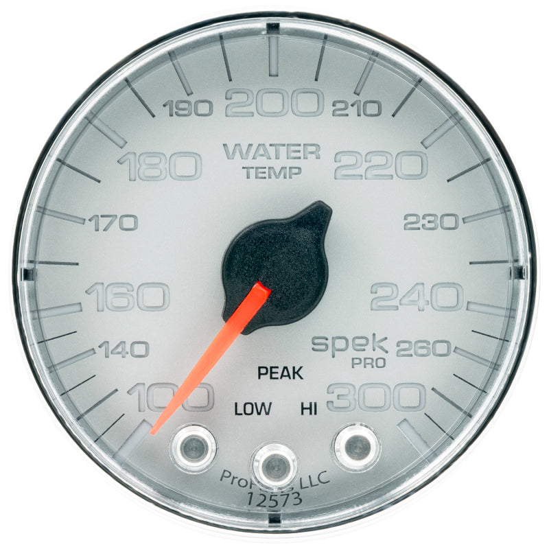 Autometer Spek-Pro Gauge Water Temp 2 1/16in 300f Stepper Motor W/Peak & Warn Slvr/Chrm P346218 P346218 User 1