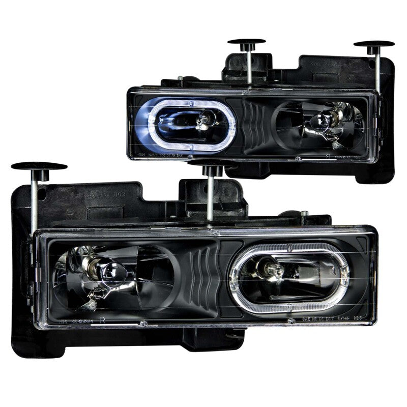 Anzo Black Crystal Halo Headlights 1992-1999 Chevy Suburban 111007 Photo - Primary