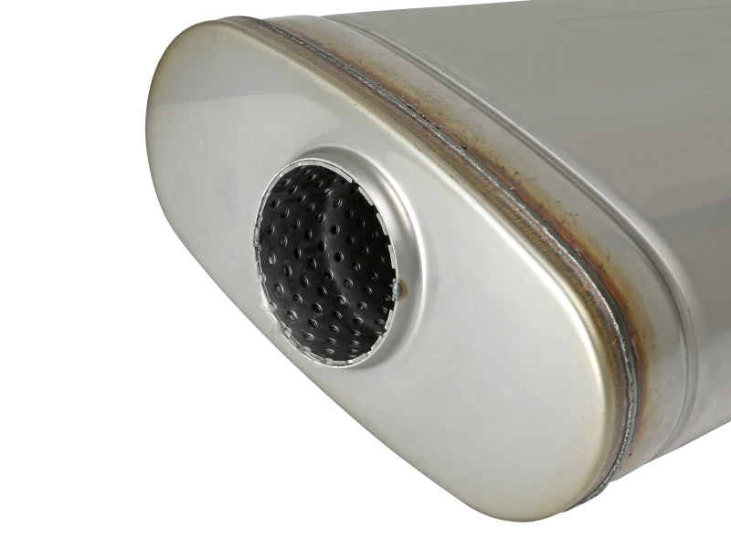 aFe MACH Force XP 304 Stainless Steel Muffler 2.5in Center/Offset 18in L x 9in W x 4in H 49M30019 49M30019 Photo - Unmounted