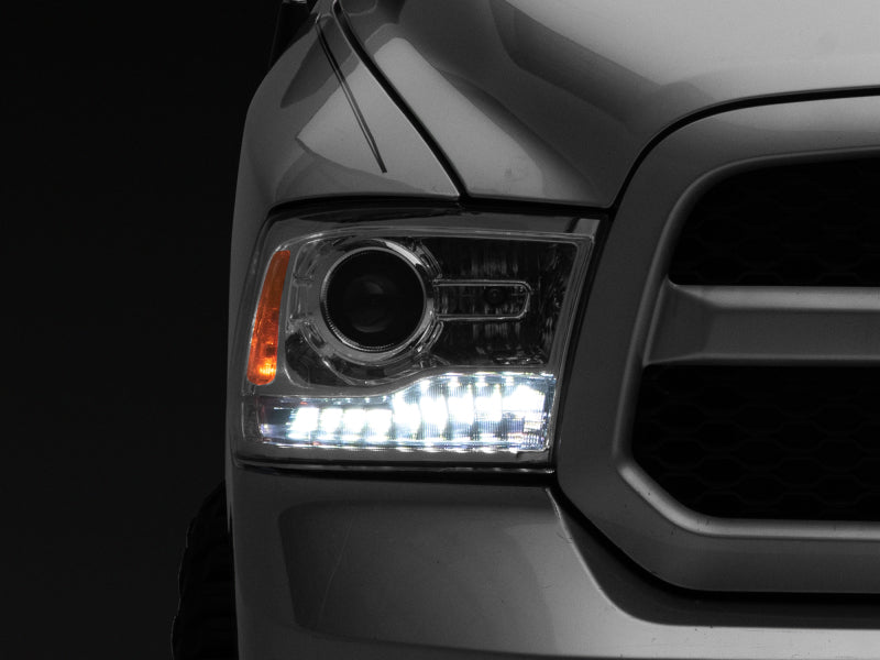 Raxiom 09-18 Dodge RAM 1500 LED Halo Headlights w/ Swtchbck Turn Signals- Chrome Hsng (Clear Lens) R111519 R111519 Photo - Close Up