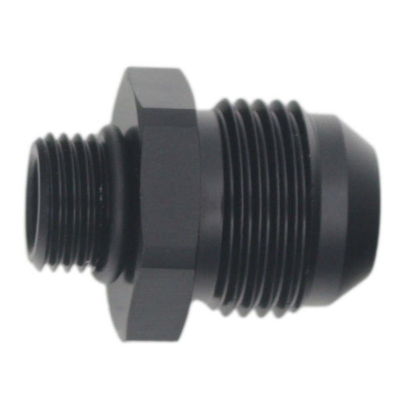 DeatschWerks 6AN ORB Male to 10AN Male Flare Adapter - Anodized Matte Black 6-02-0409-B 6-02-0409-B Photo - Primary