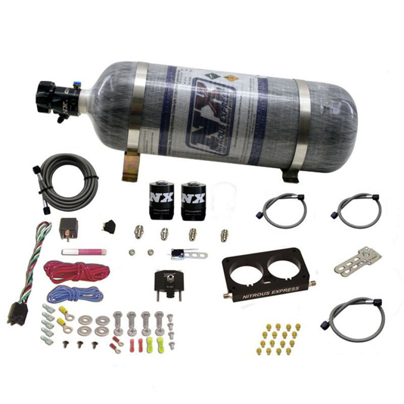 Nitrous Express 96-04 Ford Mustang Cobra 4 Valve (Stock TB) Nitrous Kit (50-300HP) w/Comp Bottle 20950D-12 20950D-12 Photo - Primary