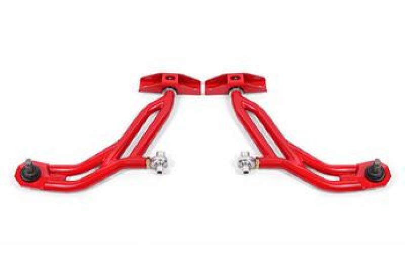 BMR 10-14 Ford Mustang Adj. Lower A-Arms w/ Delrin/Rod End / 19mm Tall Ball Joint - Red AA757R AA757R User 1