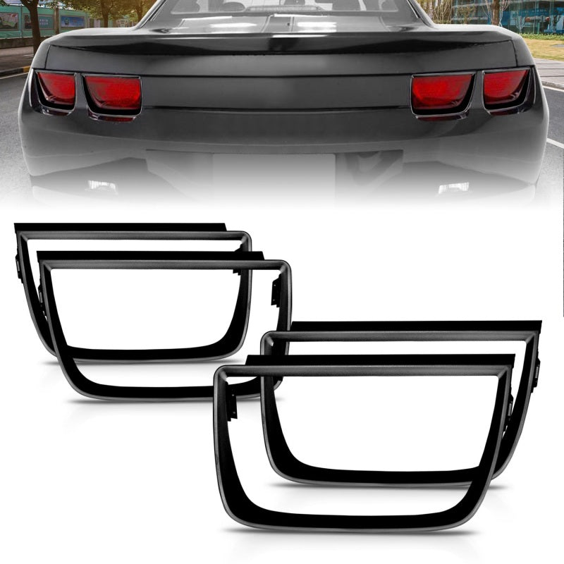 Anzo Taillight Bezels 2010-2013 Chevrolet Camaro Taillight Bezels- 4pc Flat 351001 Photo - Primary