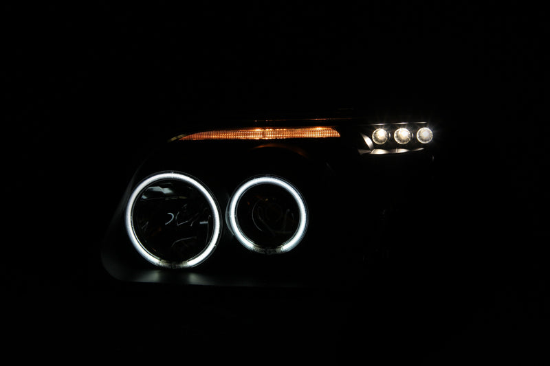 Anzo 1995-2001 Ford Explorer Projector Headlights w/ Halo Black 1 pc 111132 Photo - Mounted