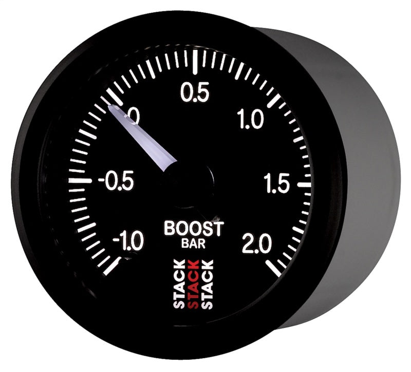 Autometer Stack 52mm -1 to +2 Bar (Incl T-Fitting) Pro Stepper Motor Boost Pressure Gauge - Black ST3311 ST3311 User 3