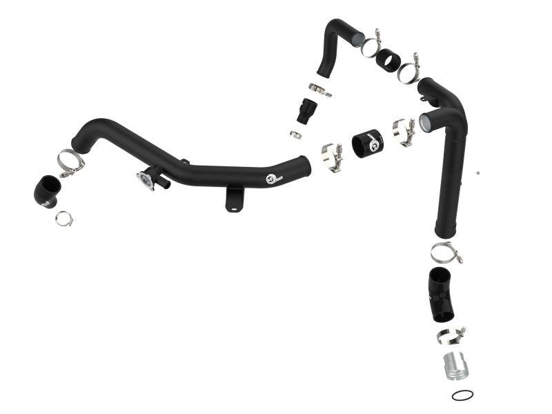 aFe 21-22 Ford Bronco V6-2.7Ltt BladeRunner Alum Hot Charge Pipe - Black 46-20588-B 46-20588-B Photo - Unmounted