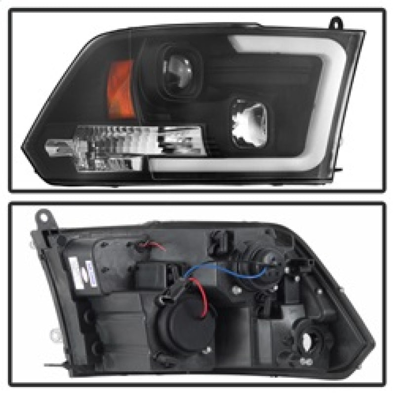 Spyder 09-16 Dodge Ram 1500 Version 2 Headlights Light Bar DRL Black PRO-YD-DR09V2-LBDRL-BK 5084811 5084811 Photo - Unmounted