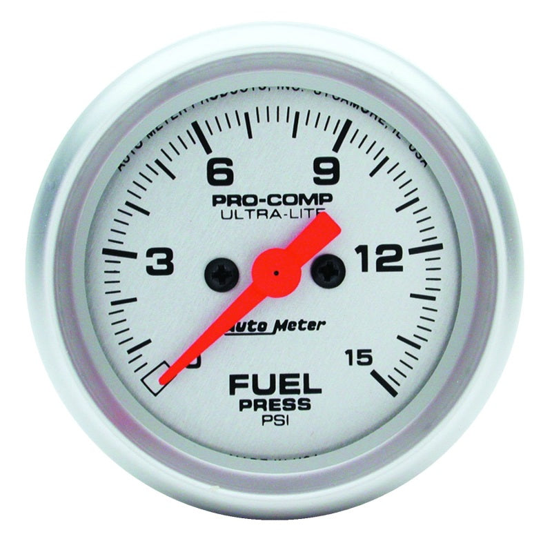 AutoMeter Ultra-Lite 2-1/16in 15psi Fuel Pressure Gauge - Digital Stepper Motor 4361 4361 Photo - Primary