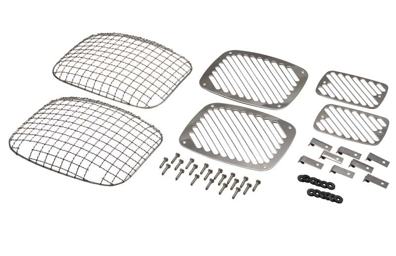 Kentrol 87-95 Jeep Wrangler YJ Billet/Wire Mesh Set 6 Pieces - Polished Silver 30467 30467 Photo - Primary