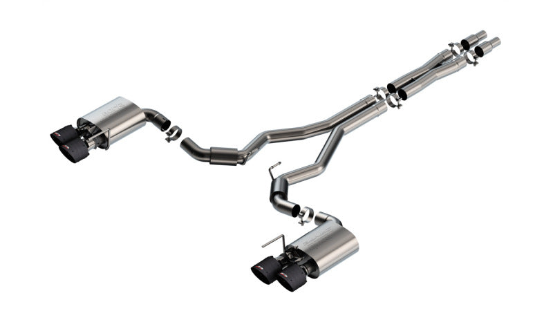 Borla 2024 Ford Mustang Dark Horse 5.0L V8 w/Active Exhaust S-Type Cat-Back Exhaust System - CF Tips 140964CFBA 140964CFBA Photo - Primary
