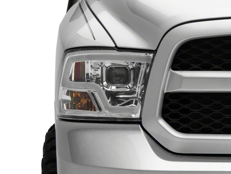 Raxiom 09-18 Dodge RAM 1500 Non-Projector LED Halo Headlights- Chrome Housing (Clear Lens) R111517 R111517 Photo - Close Up