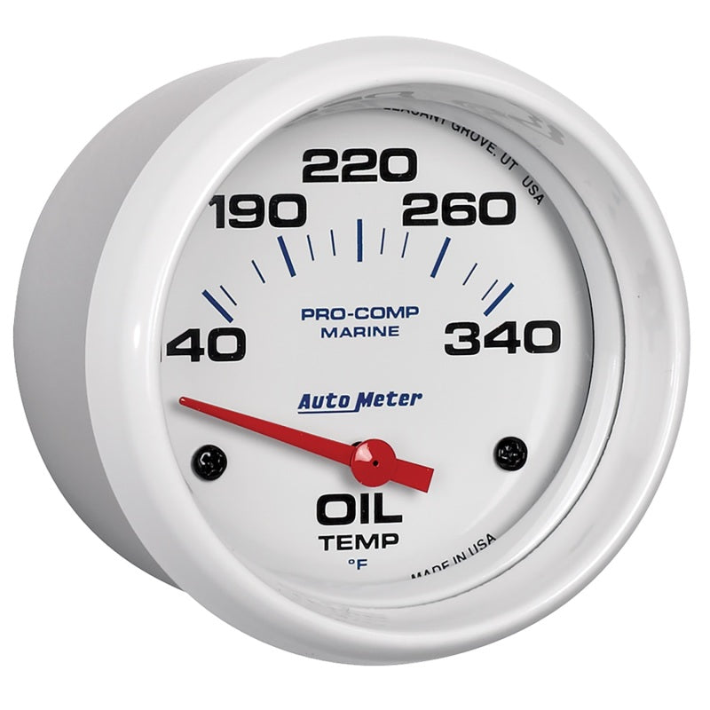AutoMeter Marine White Air-Core Electric Oil Temperature Gauge 2-5/8in 140-300 Deg F 200765 200765 User 3