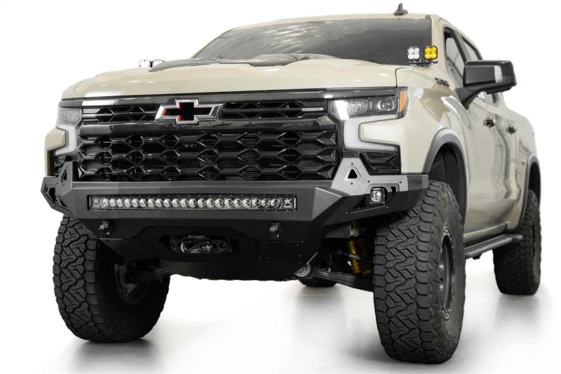 Addictive Desert Designs 2022+ Chevy Silverado 1500 ZR2 Stealth Fighter Front Bumper F120083030103 F120083030103 Photo - Mounted