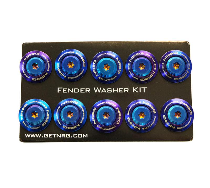 NRG Fender Washer Kit, Set of 10, Thin washers Titanium Burn w/ Real Titan FW-200TT Photo - Primary