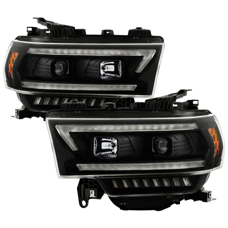 SPYDER 19-22 Dodge Ram 2500 (Halogen Only) Projector Headlights - Black PRO-YD-DR19HDHALSI-SEQ-BK 5088611 5088611 Photo - Primary