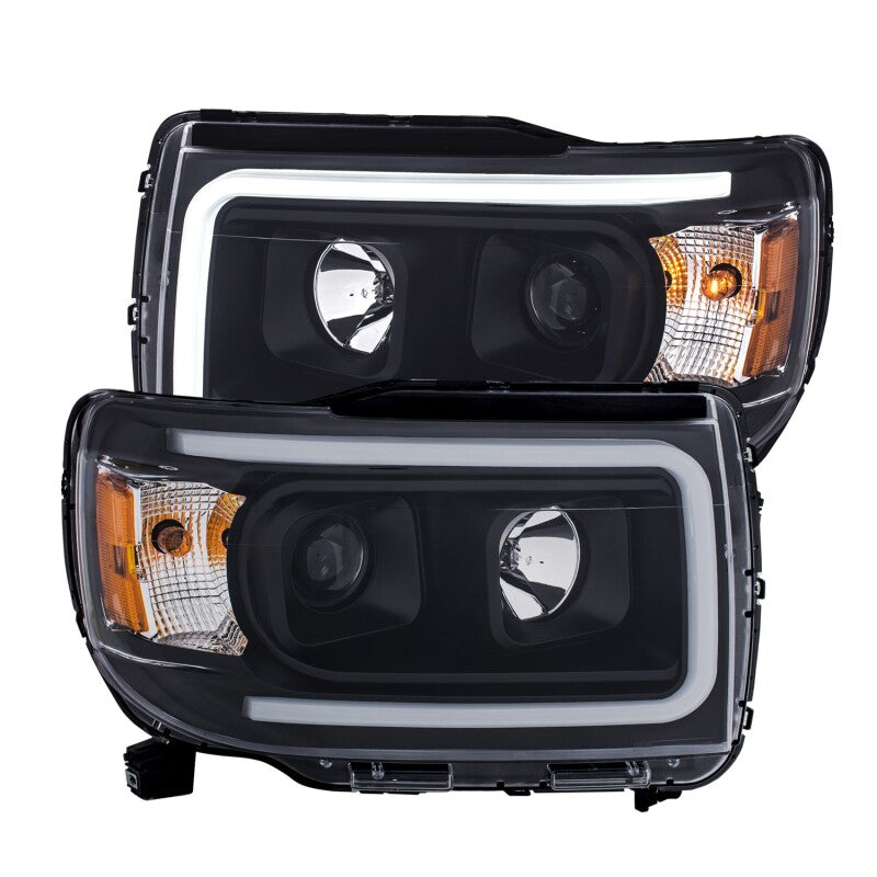 Anzo GMC Canyon 15-18 Projector Plank Style Headlight Black W/ Amber 111381 Photo - Primary