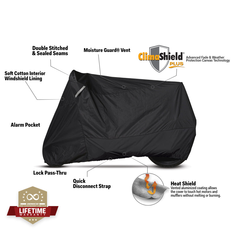 Dowco Cruisers (Small/Medium Models) WeatherAll Plus Motorcycle Cover - Black 51223-00 51223-00 User 1