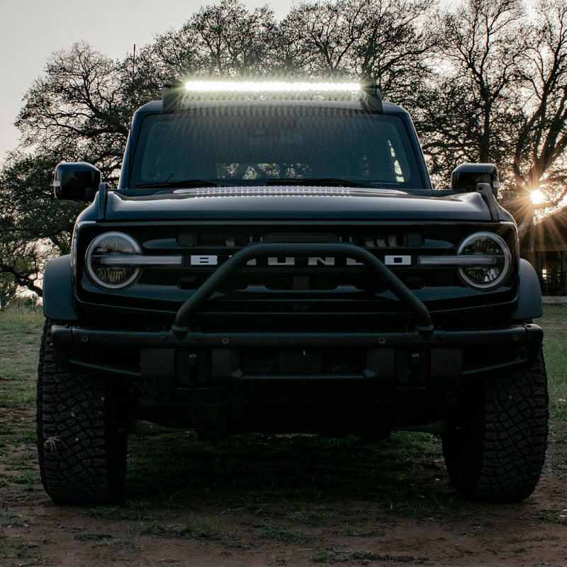 Rigid Industries 2021 Ford Bronco Roof Rack Light Kit (Includes SR spot/flood Combo Bar) 46726 46726 Photo - Mounted