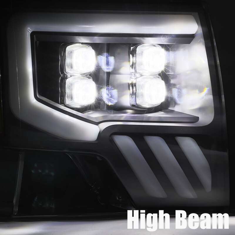 AlphaRex 09-14 Ford F-150 NOVA LED Proj Headlights Plank Style Gloss Black w/Activ Light/Seq Signal 880190 880190 User 5