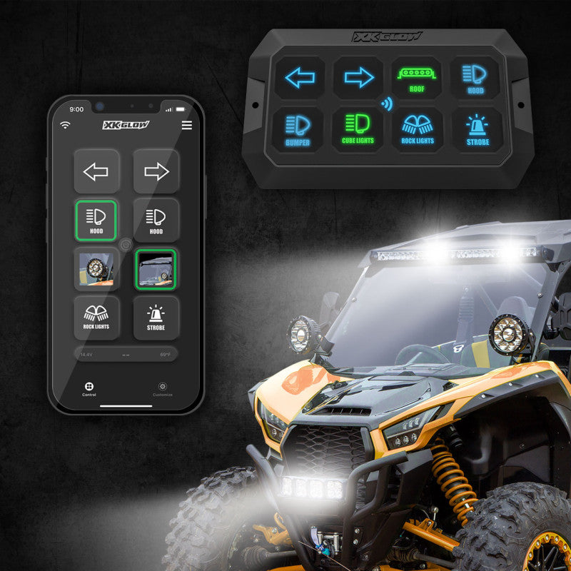 XKGLOW XK Glow XKcommand Bluetooth Switch Panel for Lights 12V Accessory Offroad XK-CMD-KIT XK-CMD-KIT User 1
