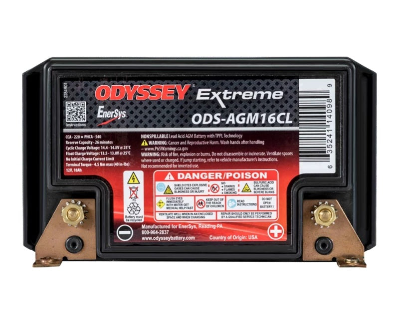 Odyssey Battery Powersport Extreme AGM Battery (PC625) ODS-AGM16CL ODS-AGM16CL User 1