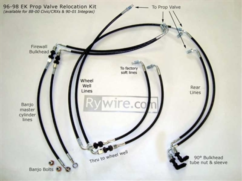 Rywire Proportion Valve Relocation Kit (Drop Ship Only - On PO Note Vehicle and Master Cyl Type) RY-PROPORTION-VALVE-RELOCATION-KIT RY-PROPORTION-VALVE-RELOCATION-KIT Photo - Primary