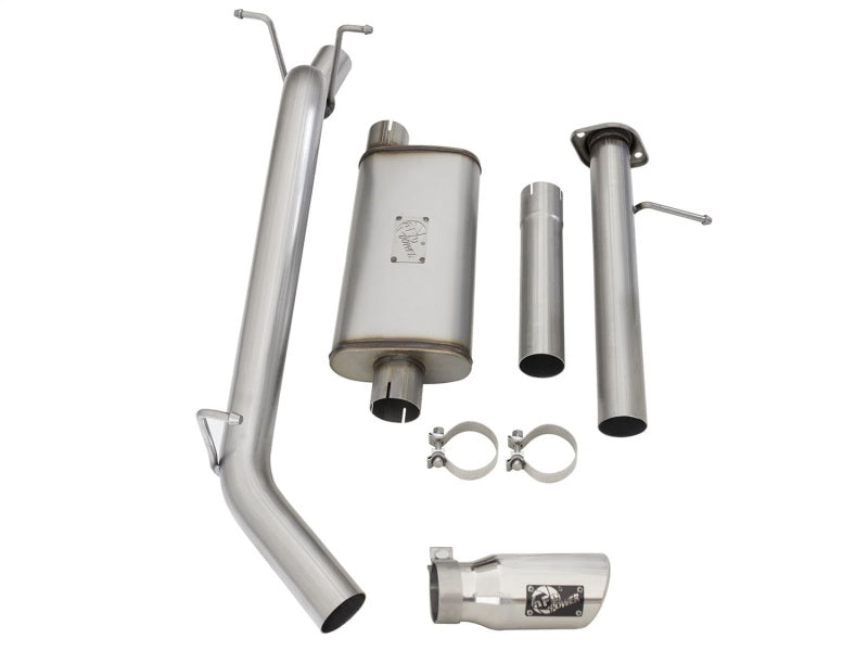 aFe MACH Force-Xp 3in 409 Stainless Steel Cat-Back Exhaust System w/Polish 49-44058-P Photo - Unmounted