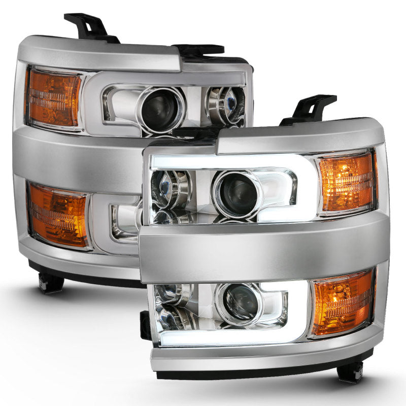 Anzo 2015-2016 Chevrolet Silverado Projector Headlights w/ Plank Style Desi 111360 Photo - Unmounted