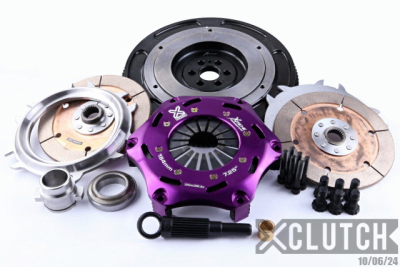 XCLUTCH 89-94 Nissan Skyline GT-R 2.6L 7.25in Twin Solid Ceramic Clutch Kit XKNI18520-2E XKNI18520-2E Photo - Primary