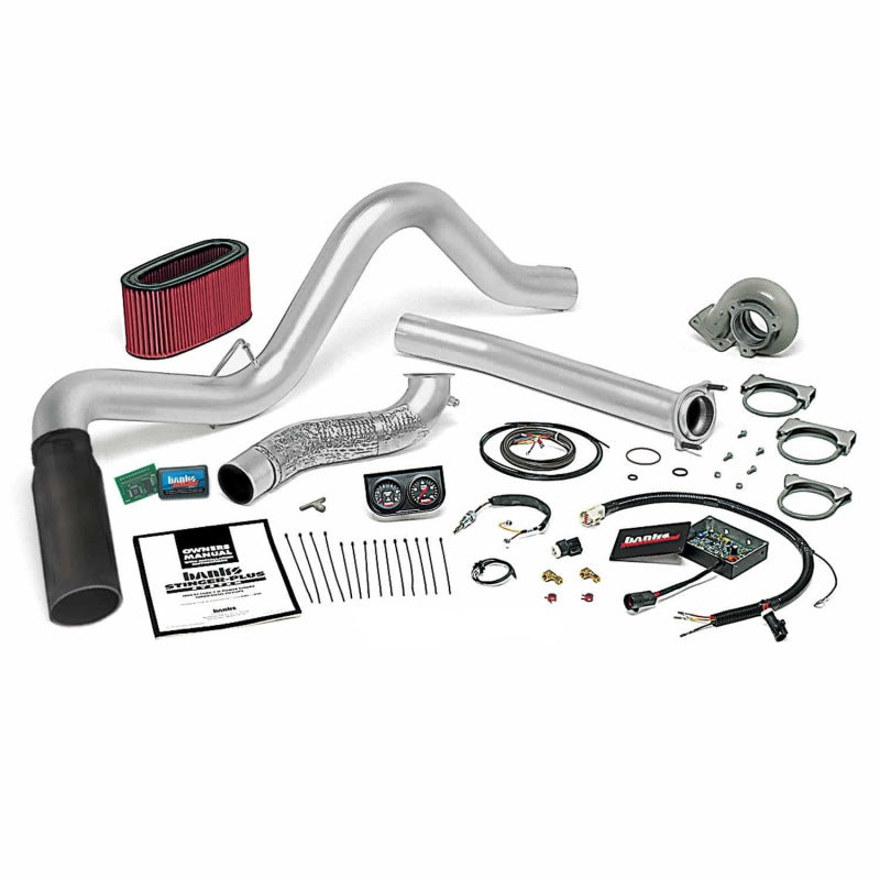 Banks Power 95.5-97 Ford 7.3L Auto Stinger-Plus System - SS Single Exhaust w/ Black Tip 48559-B 48559-B Photo - Primary