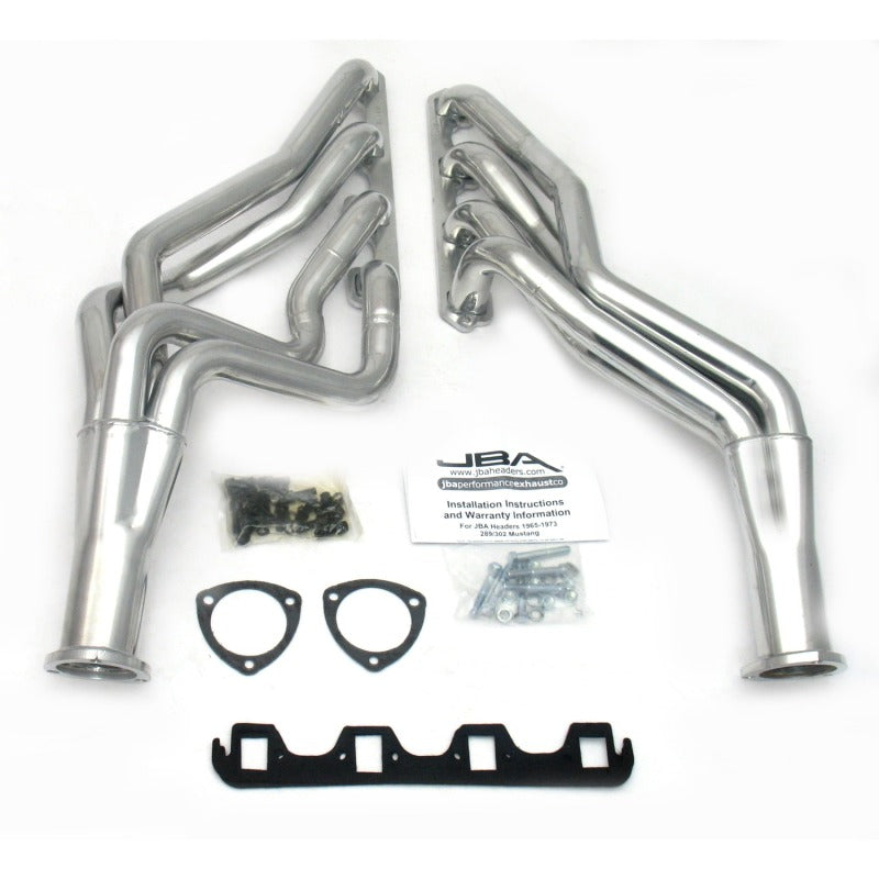 JBA 65-73 Ford Mustang 260-302 SBF 5 Speed T5/T56 1-3/4in Primary Silver Ctd Long Tube Header 6611SJS 6611SJS Photo - Primary